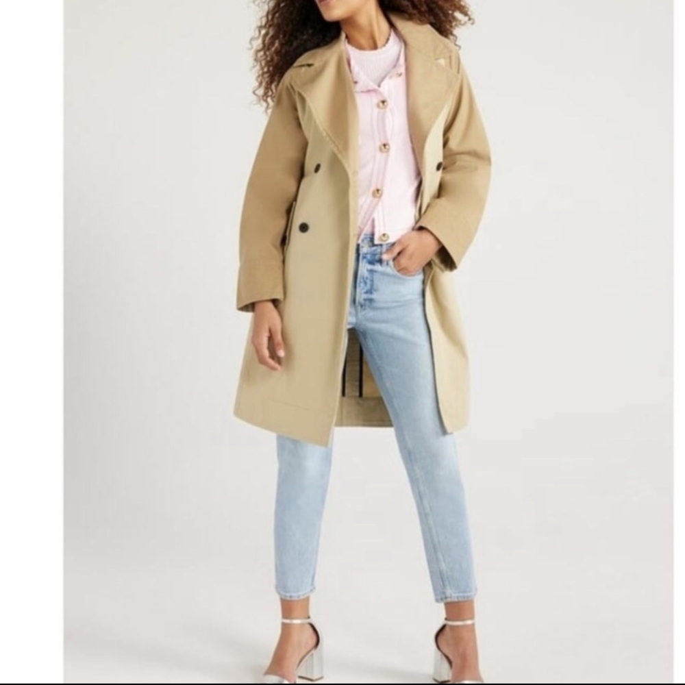 Classic Belted Trench Coat | Timeless Neutral | Work to Weekend | Tan | Sz XL - Picture 3 of 14
